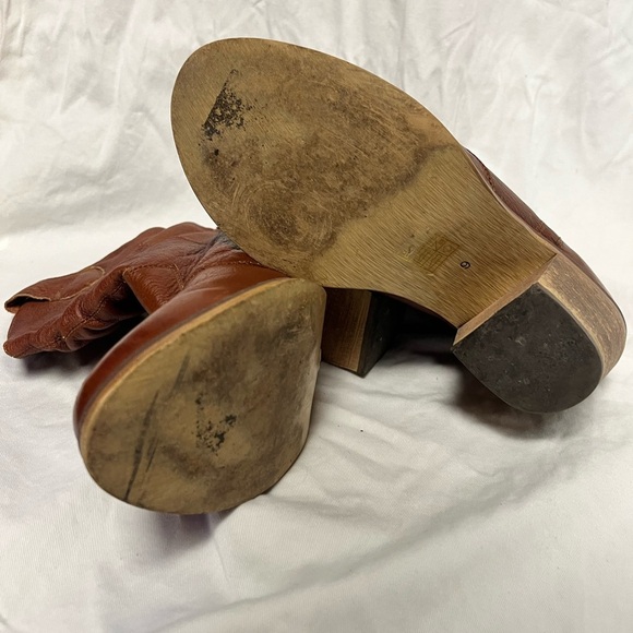 Jeffrey Campbell Ibiza Last Vinton western brown wooden heels  bootie size 9 - Picture 7 of 8